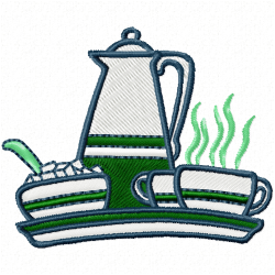 Teapots Embroidery Design 8 Teapots Embroidery Design 8